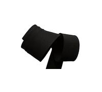 Biais Uni NOIR 40 mm x 1 mètre - Ruban Accessoires de Couture Uni - Vendu au mètre (Noir)
