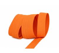 Biais Uni Orange Clair 20 mm x 5 m - Ruban de Couture 50% Polyester 50% Coton - Galon de Finition pour Vêtements, Patchwork, Linge de Maison, Loisirs Créatifs - Vendu à la Coupe