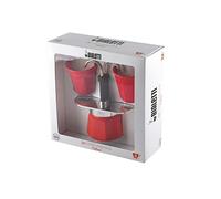 Bialetti 0006190 Set Mini Express 2 Tasses + 2 Bicchierini Rouge Aluminium 22 x 8 x 21,5 cm