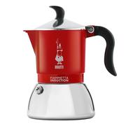 Bialetti 0007144 machine à café manuelle Cafetière à moka 0,18 L Noir, Métallique, Rouge