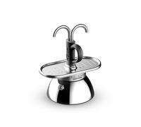 Bialetti Mini Express Induktion + 2 Becher, Cafetières moka, Argent