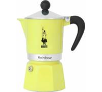 Bialetti 6537 machine à café manuelle Cafetière à moka 0,13 L Noir, Argent, Jaune