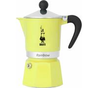 Bialetti 6537 machine à café manuelle Cafetière à moka 0,13 L Noir, Argent, Jaune