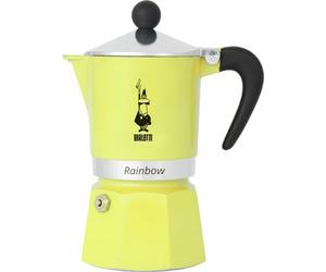 Bialetti 6537 machine à café manuelle Cafetière à moka 0,13 L Noir, Argent, Jaune