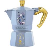 Bialetti Bridgerton, Cafetière moka, Noir, Bleu, Or, Violet, Jaune, Aluminium, 3 tasses, Thermoplastique, Moka Express