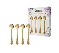 Bialetti - Bridgerton Ensemble de 4 cuillères dorées, Acier inoxydable