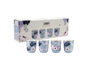 Bialetti - Bridgerton Ensemble de 4 petits gobelets, 80 ml (2.7 oz), Porcelaine