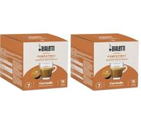 Bialetti Café Capsules compatibles Dolce Gusto® - Cortado - 16 Capsules (Lot de 2)