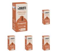 Bialetti Café Capsules compatibles Nespresso® - Cremoso - 10 Capsules (Lot de 5)
