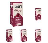 Bialetti Café Capsules compatibles Nespresso® - Deciso - 10 Capsules (Lot de 5)