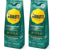 Bialetti Café Moulu Colombie Origine Unique 100 Pour Cent Arabica 200g Torréfaction Moyenne Intensité 8 (Lot de 2)