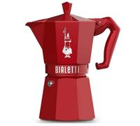 Bialetti Cafetière italienne MOKA Exclusive 6 tasses Rouge – Aluminium émaillé, poignée ergonomique