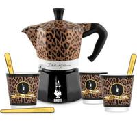 Bialetti - Cafetière Italienne Dont Induction Moka Dolce&Gabbana Leopard Capacité 3 Tasses - Coffret Cafetière + 3 Tasses