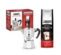 Bialetti Cafetière Venus 6 Tasses, Plus Un Lot de 250 g de Parfaite Moka Classique, Convient à l'induction, 6 Tasses (235 ML), Aluminium