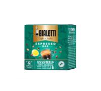 Bialetti Caffè d'Italia, Boîte de 12 Capsules, Origine Unique Colombie, Compatibles avec les Machines Bialetti à Système Fermé, 100% Aluminium