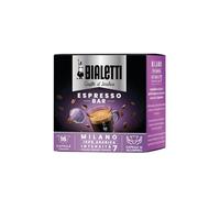 Bialetti Caffè d'Italia, Boîte de 16 Capsules, Milan, Intensité 7, Compatible avec les Machines à Système Fermé Bialetti, 100 % Aluminium