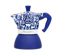 Bialetti Dolce & Gabbana Mediterraneo Mocinduction Blue Mediterraneo 6 tasses à induction et feu ouvert (cafetière, makinetta expresso)