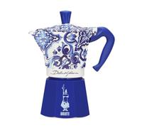 Cafetera Moka Électrique - BIALETTI - 0005345 - 3 Tasses - Bleu/Blanc - Réservoir Amovible