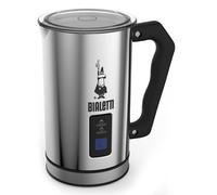 Bialetti 0004430 Montalatte Elettrico, capacité 240 ml, 500W, 1 tasse Acier inoxydable, Argent/Noir