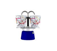 BIALETTI Espresso Mini Express 2 Tasses Bleu Décor bleu