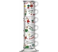 Service à Expresso Italy avec 6 Tasses et Support - Bialetti