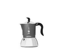 Bialetti Fiammetta Cafetière à Induction, 2 Tasses (100 ML), Convient à Tous Les Feux, Design élégant, Gris