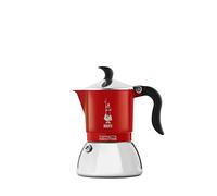 Bialetti Fiammetta Cafetière à Induction, 2 Tasses (100 ML), Convient à Tous Les Feux, Design élégant, Rouge