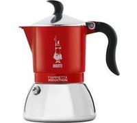 Bialetti Fiammetta Induction Cafetière à moka 0,1 L Rouge, Acier inoxydable G