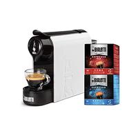 Bialetti Gioia Cafetière à expresso avec 32 capsules, fonctionne exclusivement avec des capsules, blanc