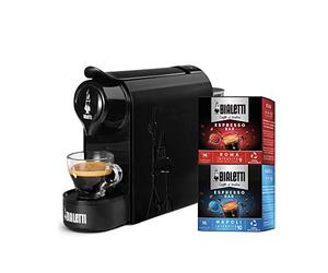 Bialetti Gioia, Machine à expresso avec 32 capsules - Fonctionne exclusivement avec des capsules - Noir