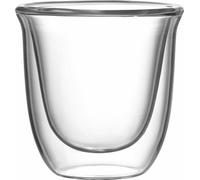 Bialetti Glasbecherset Firenze, 2er Set, Doppelwandig, Espressotasse, Becher, Tasse, 80 ml, DBW013