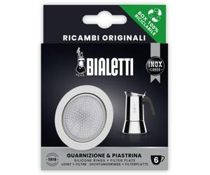 Bialetti - Joint X1 Caoutchouc+ 1 Filtre 6 Tasses Inox