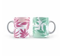 Bialetti Kaffeebecher 2er Set Primavera, Tassen, Henkelbecher, Porzellan, Bunt, 320 ml, SS2024003