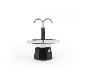 Bialetti - Le set Mini Express Kandisky Moka contient une machine à café pour 2 tasses (90 ml), noir, aluminium