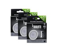 Bialetti Lot de 3 paquets de joints pour moka en acier | Pièces de rechange originales pour modèles : Musa, Venus, Kitty, Class | Choisissez la taille