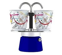 Bialetti Mini Express Kandinsky Cafetière à moka Bleu, Argent