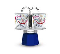Bialetti Mini Express Kandinsky Cafetière à moka Bleu, Argent