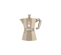 Bialetti Moka Exclusive 0009077 Cafetière italienne 3 tasses Sable du Désert octogonale compatible induction