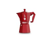 Cafetière Italienne - BIALETTI - MOKA Exclusive - 6 tasses - Rouge - Aluminium émaillé - Poignée ergonomique