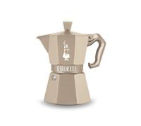 Bialetti Moka Exclusive Octagonal Induction - Cafetière Espresso en Aluminium et Acier, Couleurs Silver Grey et Desert Sable - Compatible Gaz et Induction - Fabriqué en Italie (Desert Sand Sable)