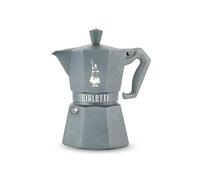 Bialetti Moka Exclusive Octagonal Induction - Cafetière Espresso en Aluminium et Acier, Couleurs Silver Grey et Desert Sable - Compatible Gaz et Induction - Fabriqué en Italie (Gris Argent)