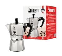 Bialetti - Moka Express: La Cafetière Expresso Iconique, Le Vrai Café Italien, Cafetière 6 Tasses (270 Ml), Aluminium, Argenté
