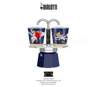 Bialetti Moka Express Set Mini Express 2 Tasses Bleu Cupido Cielo Stellato