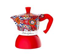 Bialetti Cafetière Moka Induction Dolce Gabbana 2 tasses Inox Rouge G