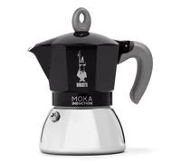 Bialetti - Moka Induction, Cafetière moka, Tous feux, 4 tasses d'espresso (150ml), Noir
