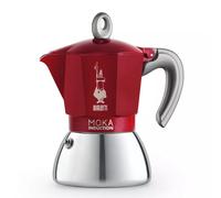 BIALETTI Moka Induction Cafetière Italienne en Aluminium 6 Tasses rouge