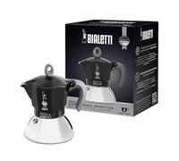 Bialetti - Moka Induction, Cafetière Moka, Convient à Tous Les Types de Plaques de Cuisson, 2 Tasses d'Espresso (90 Ml), Noir