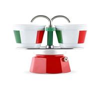 Bialetti, Moka mini express Tricolore 2 Tasses Cafetière + 2 Verres Italie