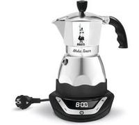 Bialetti Moka Timer, Cafetière électrique avec minuterie intégrée, 3 Tasses, 365W, Noir,145ml