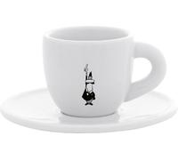 Bialetti Mokatasse Istituzionale, mit Untertasse, Moka Tasse, Espressotasse, Porzellan, 80 ml, Y0TZ097